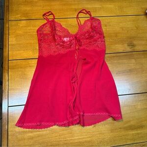 Victoria's Secret Red Lace Chemise